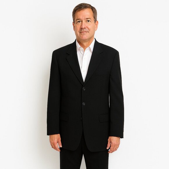 Jacobson's Mens 100% Wool Size 46T Black Suit Jacket - Picture 1 of 8